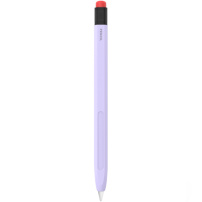 AhaStyle silikonový obal ve stylu tužky s gumou pro Apple Pencil 2. generace / Pro - fialový