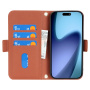 Flipové pouzdro s popruhem ve stylu psaníčka pro iPhone Air - hnědé