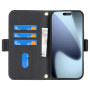 Flipové pouzdro s popruhem ve stylu psaníčka pro iPhone 17 Pro / 18 Pro - černé