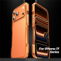 Luphie ochranný kovový rámeček pro iPhone 17 Pro - oranžový