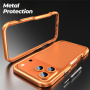 Luphie ochranný kovový rámeček pro iPhone 17 Pro - oranžový