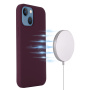 Silikonový kryt s MagSafe pro iPhone 14 - vínový
