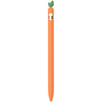 Ochranný silikonový obal s lístečky pro Apple Pencil 1. generace - oranžový