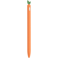 Ochranný silikonový obal s lístečky pro Apple Pencil 2. generace / Pro - oranžový