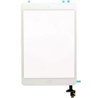 Premium přední dotykové sklo (touch screen) s tlačítkem Home Button a lepidlem pro iPad mini 2 - bílé