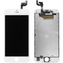 Refurbished Original LCD displej s dotykovým sklem a rámečkem pro iPhone 6S - bílý