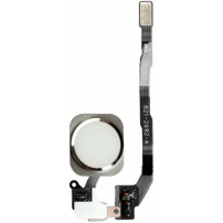 Náhradní Home Button s flex kabelem pro iPhone 5S - stříbrný