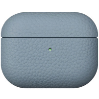 Ochranný kožený obal pro AirPods Pro 3 - modrošedý