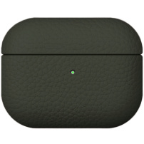 Ochranný kožený obal pro AirPods Pro 3 - olivový