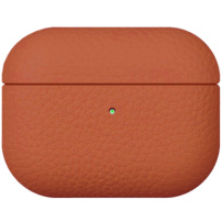 Ochranný kožený obal pro AirPods Pro 3 - oranžový
