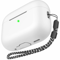 AhaStyle silikonový obal s poutkem pro AirPods Pro 3 - bílý