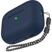AhaStyle silikonový obal s poutkem pro AirPods Pro 3 - tmavě modrý