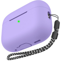 AhaStyle silikonový obal s poutkem pro AirPods Pro 3 - fialový