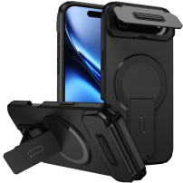 Kryt s posuvnou krytkou kamery, výklopným stojánkem a MagSafe pro iPhone Air - černý