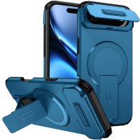 Kryt s posuvnou krytkou kamery, výklopným stojánkem a MagSafe pro iPhone Air - modrý