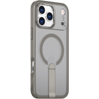 Kryt s výklopným stojánkem a MagSafe pro iPhone 17 Pro - šedý
