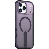 Kryt s výklopným stojánkem a MagSafe pro iPhone 17 Pro Max - tmavě fialový