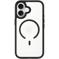 Matný kryt s barevným rámečkem a MagSafe pro iPhone 17 - černý