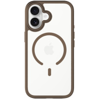 Matný kryt s barevným rámečkem a MagSafe pro iPhone 17 - hnědý
