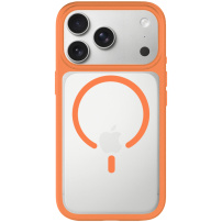 Matný kryt s barevným rámečkem a MagSafe pro iPhone 17 Pro Max - oranžový