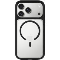 Matný kryt s barevným rámečkem a MagSafe pro iPhone 17 Pro Max - černý