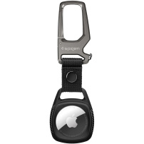 Spigen Rugged Armor odolný obal s karabinou pro AirTag 1 / 2 - černý
