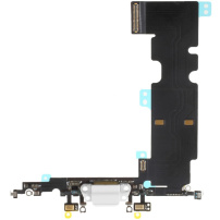 Nabíjecí a audio flex konektor pro iPhone 8 Plus - bílý