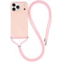 Ochranný kryt se šňůrkou pro iPhone 17 Pro - růžový