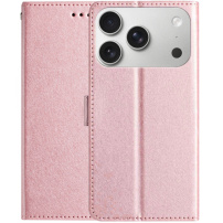 Flipové pouzdro z PU kůže pro iPhone 17 Pro / 18 Pro - růžové