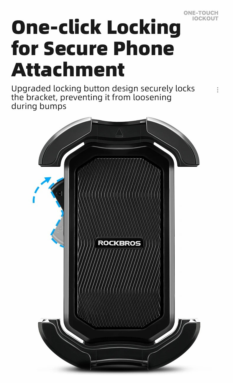 ROCKBROS HW-128 držák na kolo a motorku na řídítka pro iPhone - růžový