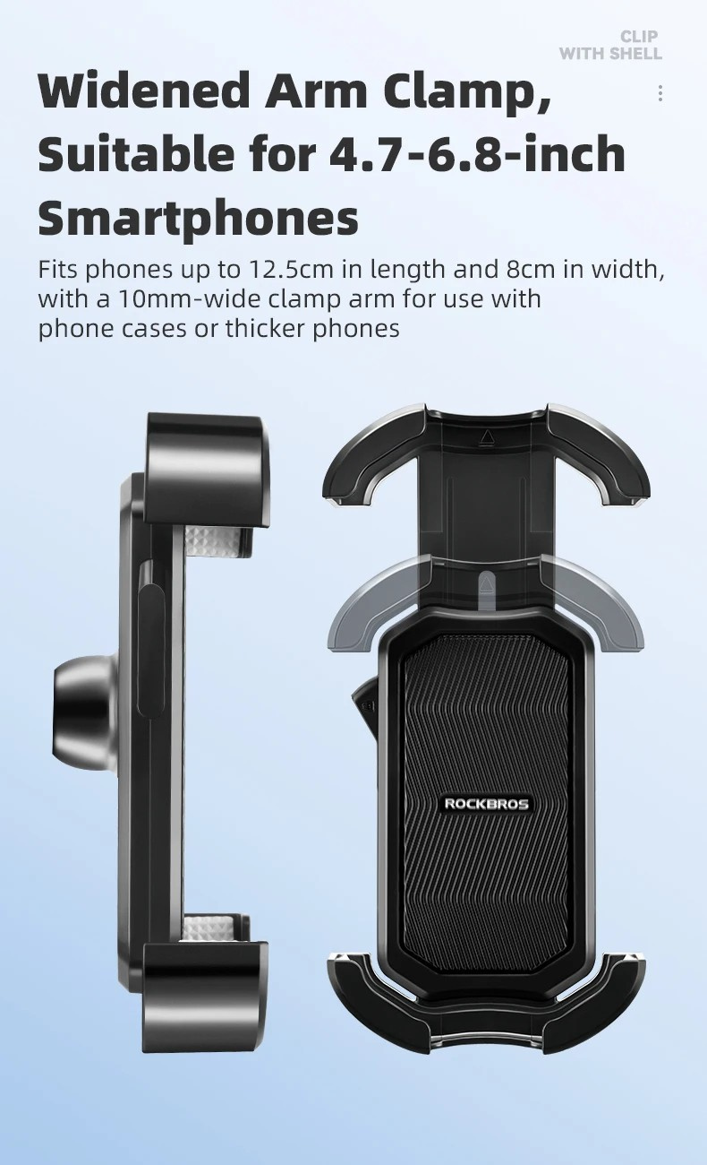 ROCKBROS HW-128 držák na kolo a motorku na řídítka pro iPhone - růžový