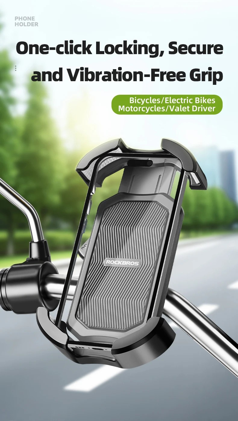 ROCKBROS HW-128 držák na kolo a motorku na řídítka pro iPhone - modrý