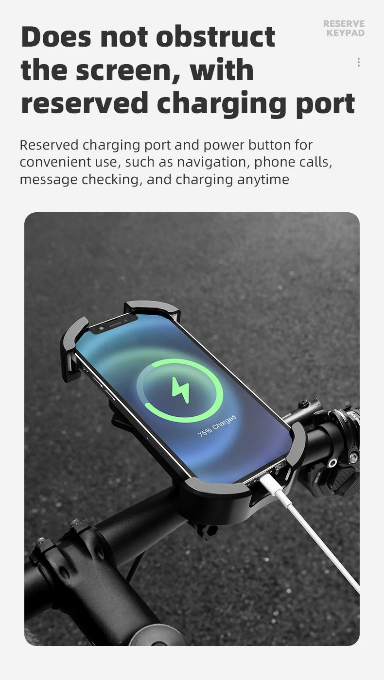 ROCKBROS HW-128 držák na kolo a motorku na řídítka pro iPhone - modrý