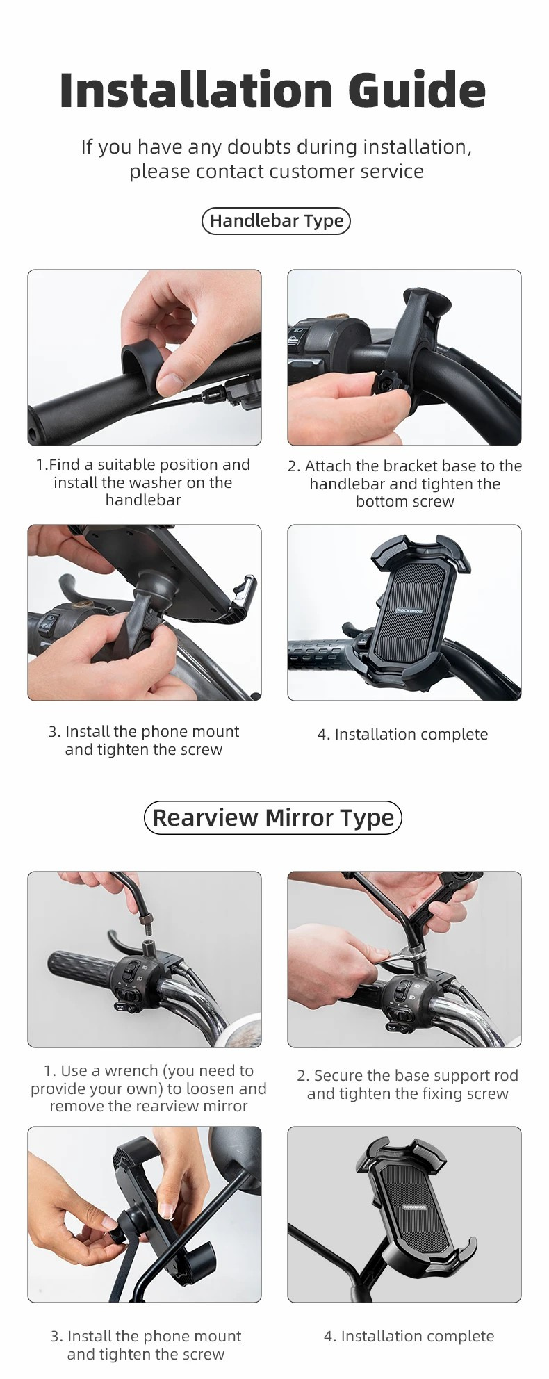 ROCKBROS HW-128 držák na kolo a motorku na řídítka pro iPhone - modrý ROCKBROS HW-128 držák na kolo a motorku na řídítka pro iPhone - modrý