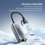 ESSAGER 2v1 ethernet redukce - RJ45 na USB-C / USB-A - šedá