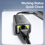 ESSAGER 2v1 ethernet redukce - RJ45 na USB-C / USB-A - šedá