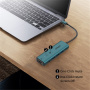ONTEN UC123+ 6v1 hub - HDMI / 3,5 mm jack / USB-C / 3x USB-A na USB-C - petrolejový