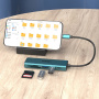 ONTEN UC120 6v1 hub - slot na SD / TF kartu / USB-C / 3x USB-A na USB-C - šedý