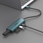 ONTEN UC120 6v1 hub - slot na SD / TF kartu / USB-C / 3x USB-A na USB-C - šedý