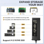 ESSAGER ES-HB01 6v1 hub - SSD disk / HDMI / 2x USB-C / 2x USB-A na USB-C - tmavě šedý