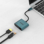 ONTEN UC288 2v1 redukce - HDMI / RJ45 na USB-C - petrolejová