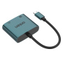 ONTEN UC289 2v1 redukce - VGA / RJ45 na USB-C - petrolejová