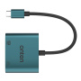 ONTEN UC289 2v1 redukce - VGA / RJ45 na USB-C - petrolejová