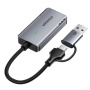 ESSAGER ES-CJK01 2v1 video redukce - HDMI na USB-C / USB-A - tmavě šedá