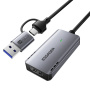 ESSAGER ES-CJK01 2v1 video redukce - HDMI na USB-C / USB-A - tmavě šedá