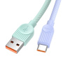 ESSAGER ES-X73 opletený nabíjecí a datový kabel - USB-A na USB-C - 1 m - mentolovofialový