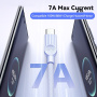 ESSAGER ES-X73 opletený nabíjecí a datový kabel - USB-A na USB-C - 1 m - mentolovofialový