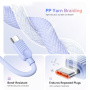 ESSAGER ES-X73 opletený nabíjecí a datový kabel - USB-C na USB-C - 25 cm - mentolovofialový