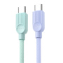 ESSAGER ES-X73 opletený nabíjecí a datový kabel - USB-C na USB-C - 2 m - mentolovofialový