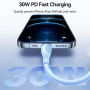 JOYROOM S-A59 nabíjecí a datový kabel - USB-C na Lightning - 1,2 m - oranžový